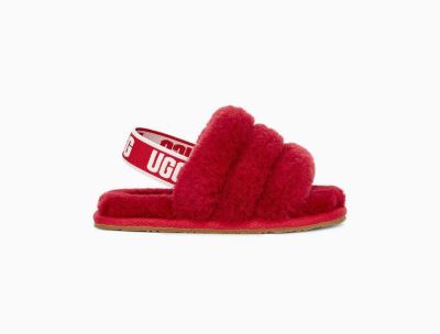 UGG Fluff Yeah Slide Toddlers Slippers Ribbon Red - AU 459MX